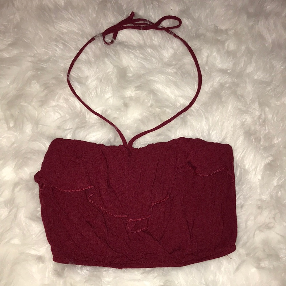 Red crop top